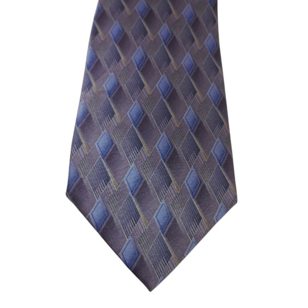 Umberto Bossi Geometric 100% Silk Men’s Neck Tie NWT